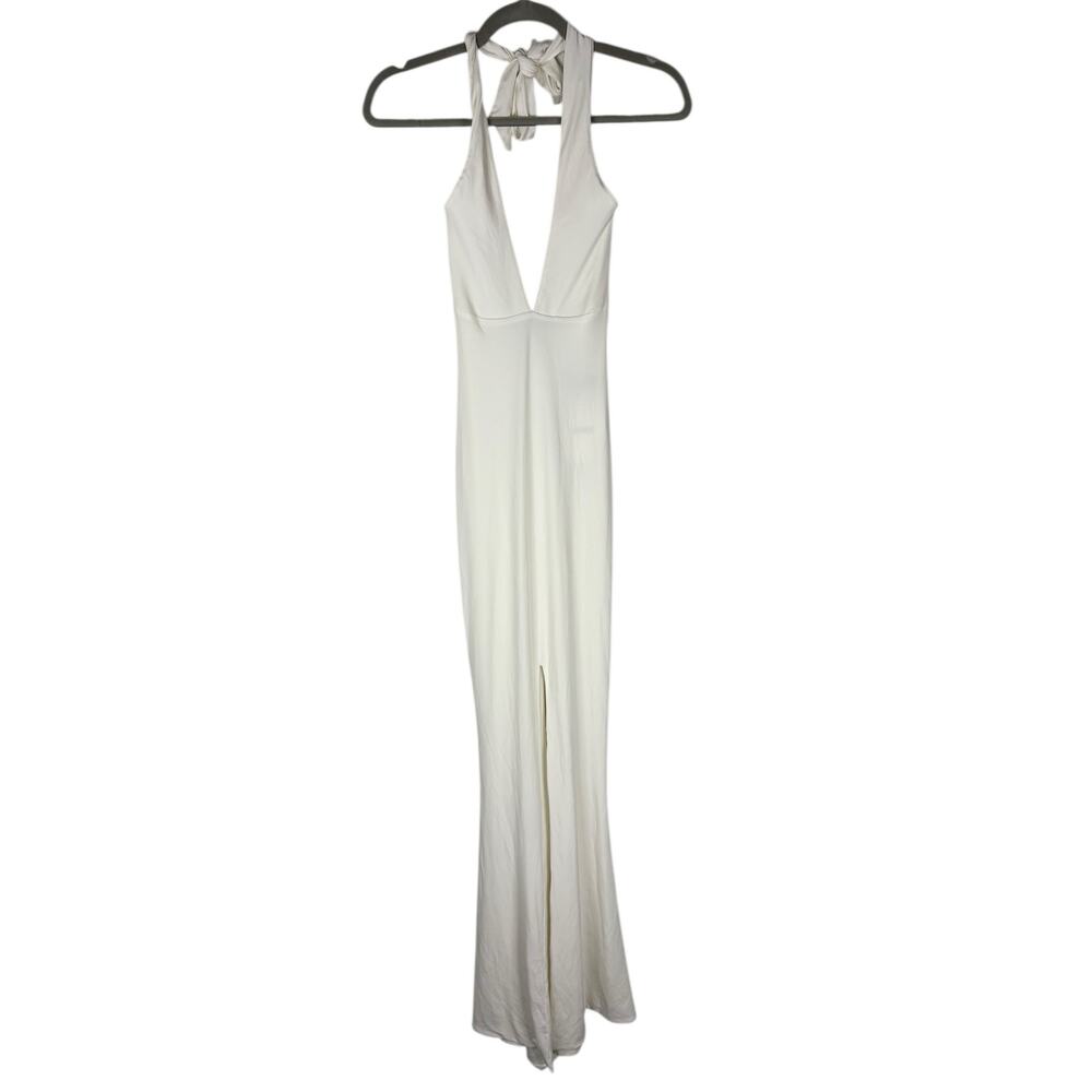 Nookie Illegal Halter Gown Maxi Formal Elegant Gala Bridal Wedding Party XS - Picture 4 of 10